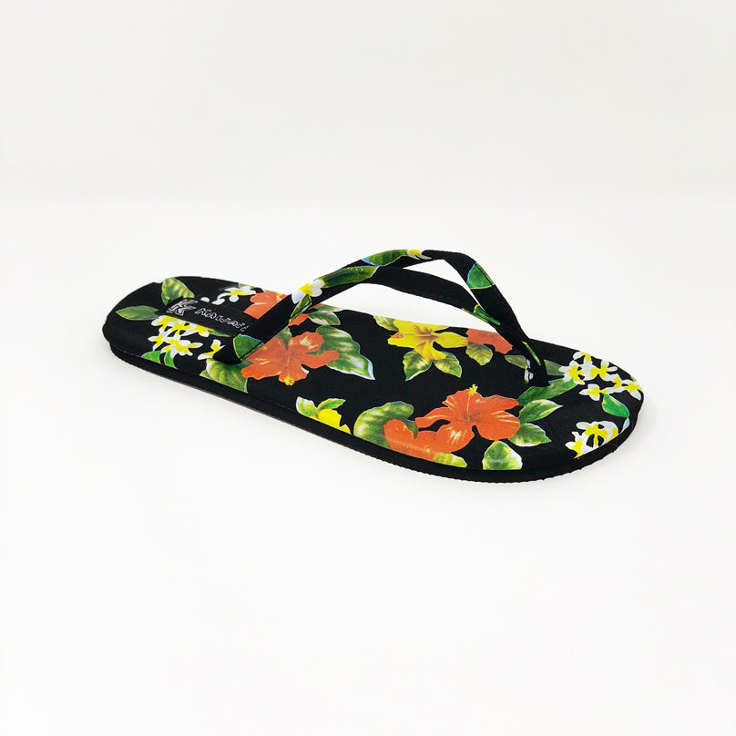 Ladies Hawaiian Design Slippers - Pineapple Trio